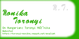 monika toronyi business card